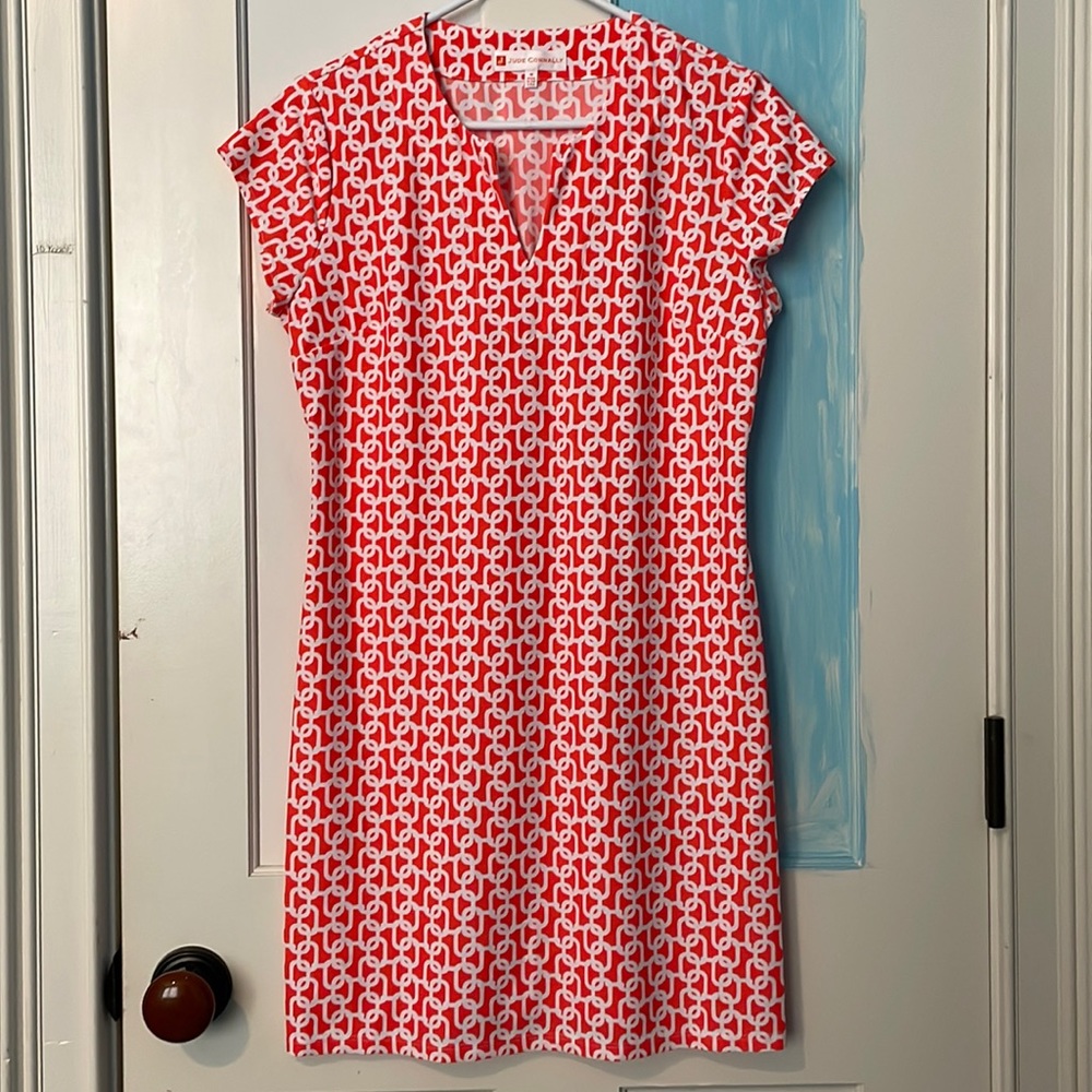 Jude Connally short sleeve dress orange link size medium